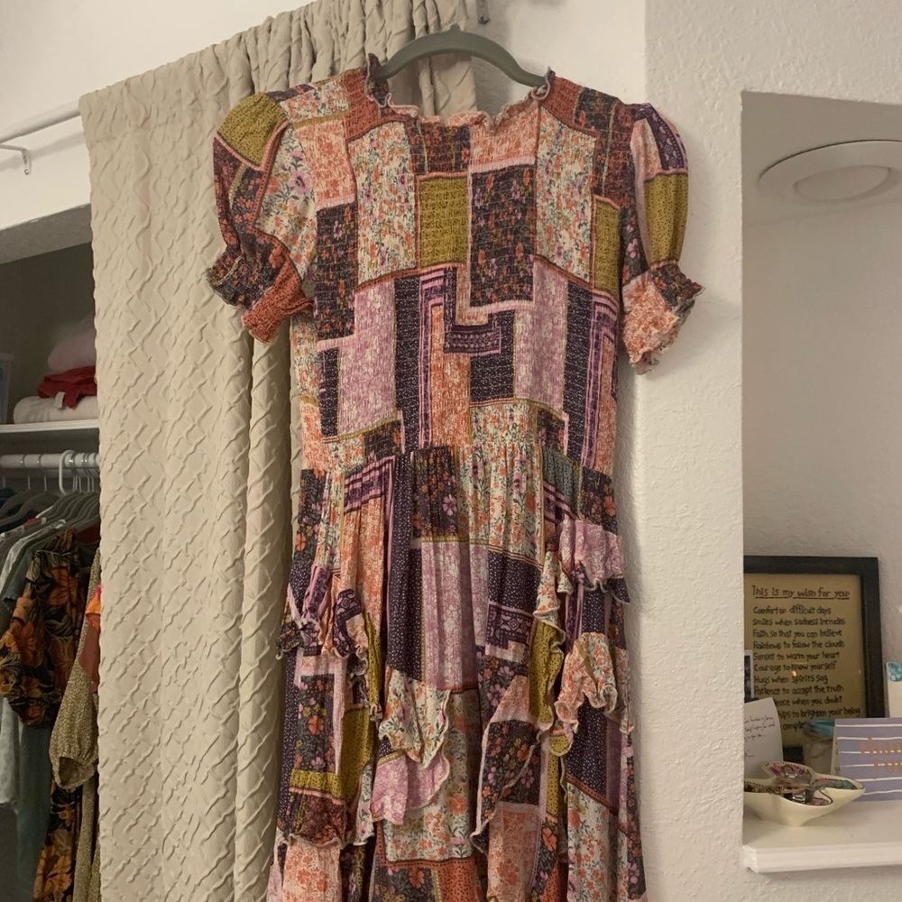 Olivaceous Patchwork Print Dress - image 3